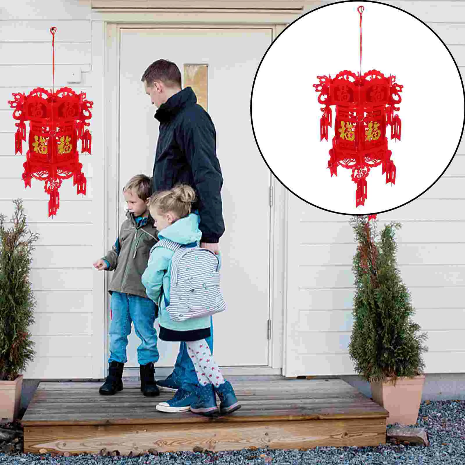 

Year New Chinese Christmas Lanterns Lantern Party Festival Spring Decoration Decor 3D Pendant Supplies Traditional Supply