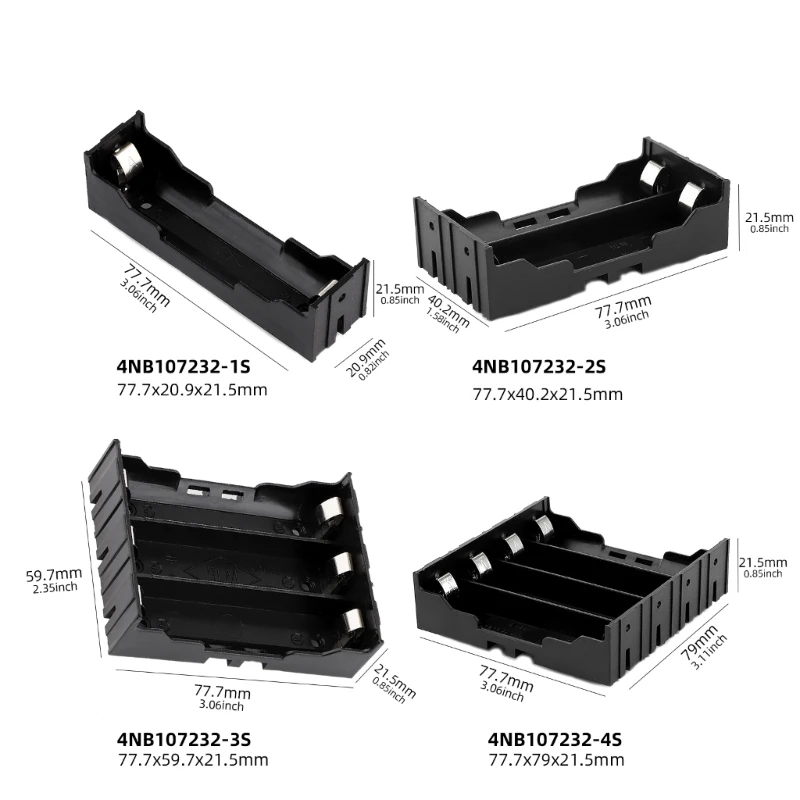 Дорабле чехол для хранения батарей 18650 Держатель батарейного отсека с булавкой