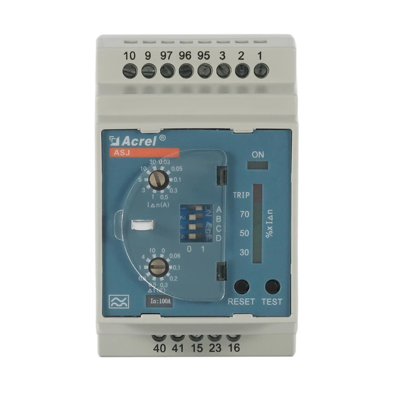 

ASJ10-LD1A Earth Leakage relay Din Rail Current Alarm with Percentage Indication residual current device Earth fault relay