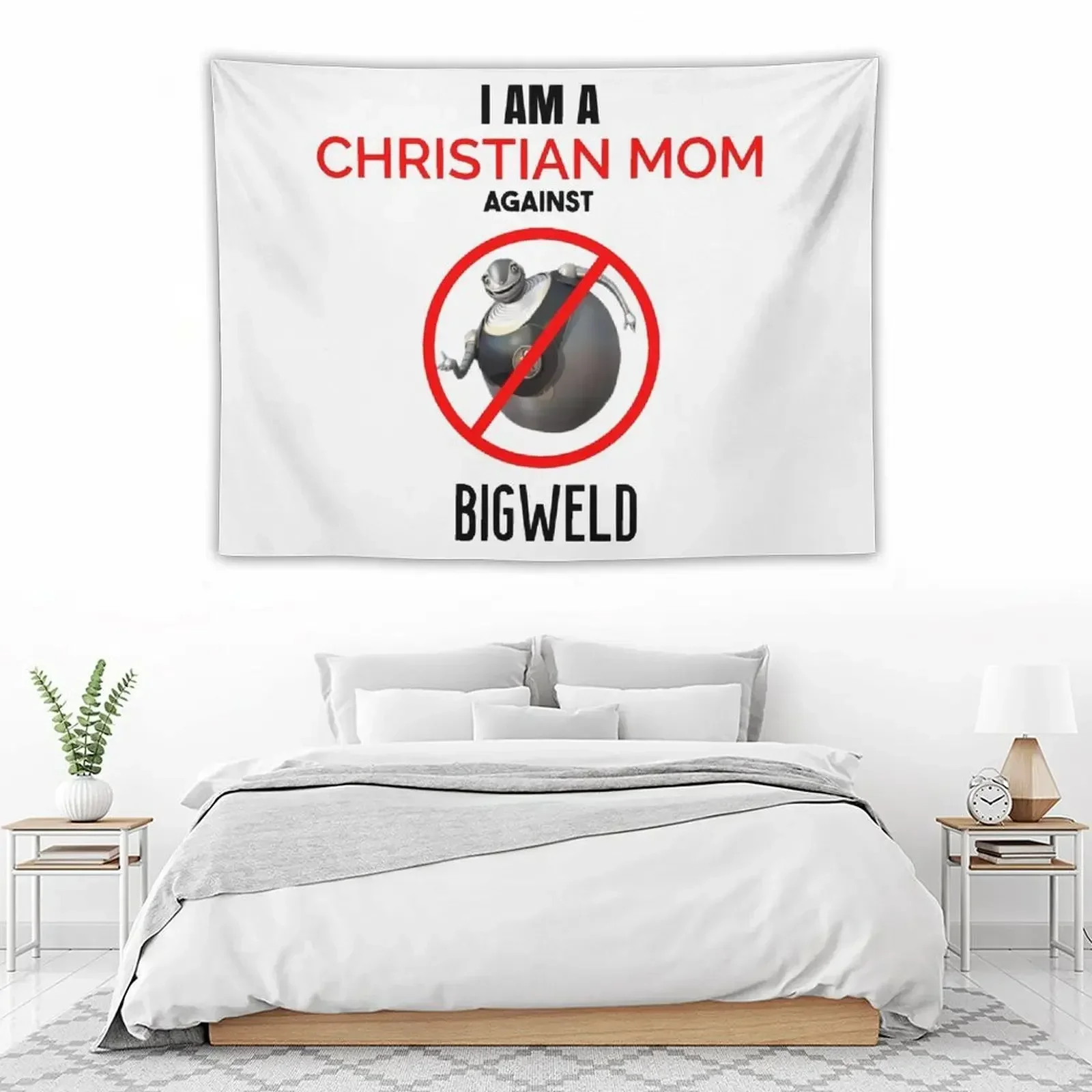Христианская мама против БОЛЬШОЙ Гобелен Украшения комнаты Эстетические