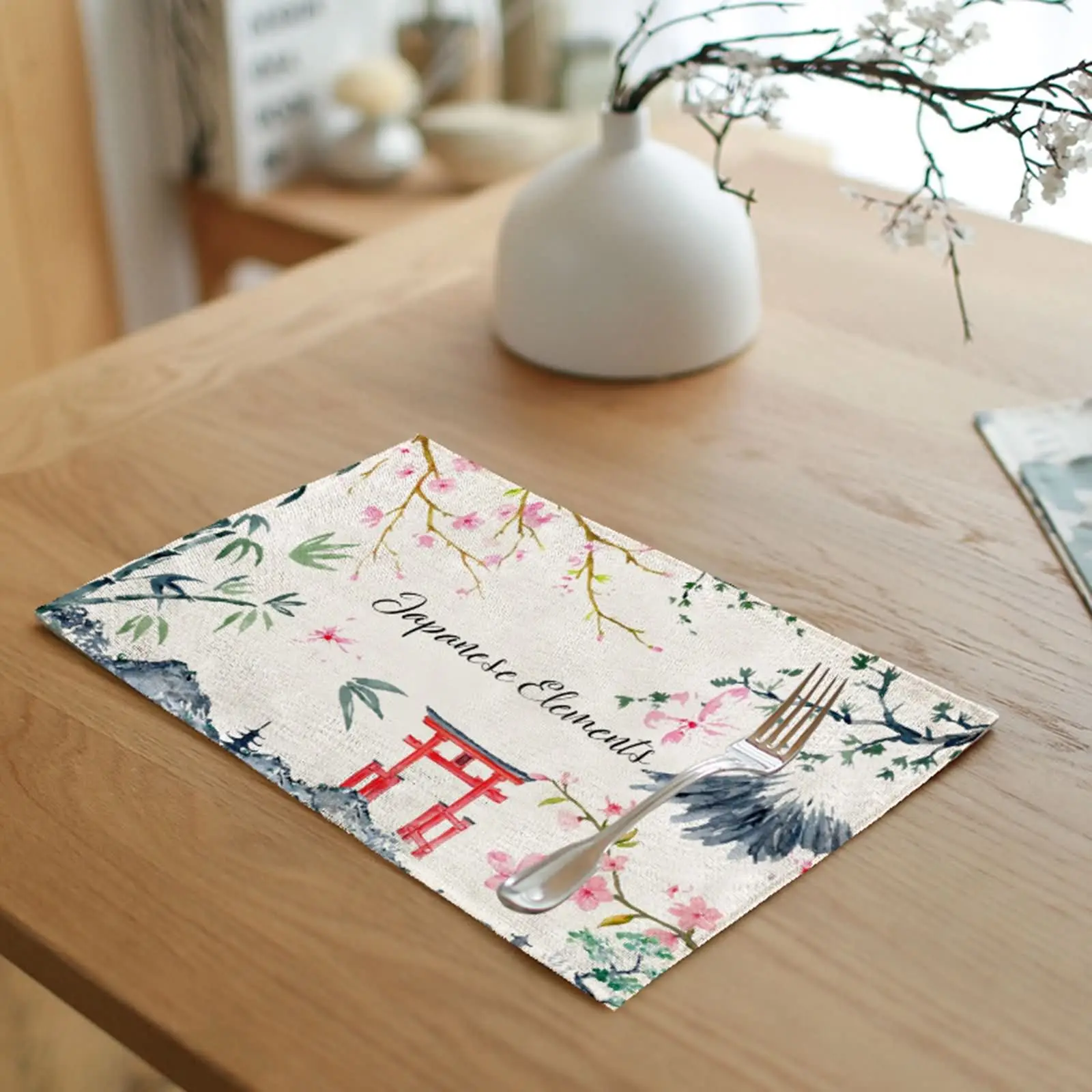 

Из тяжелой ткани подставки маленькие красные черные настольные декоративные моющиеся подставки набор подставок для обеденного стола квад...