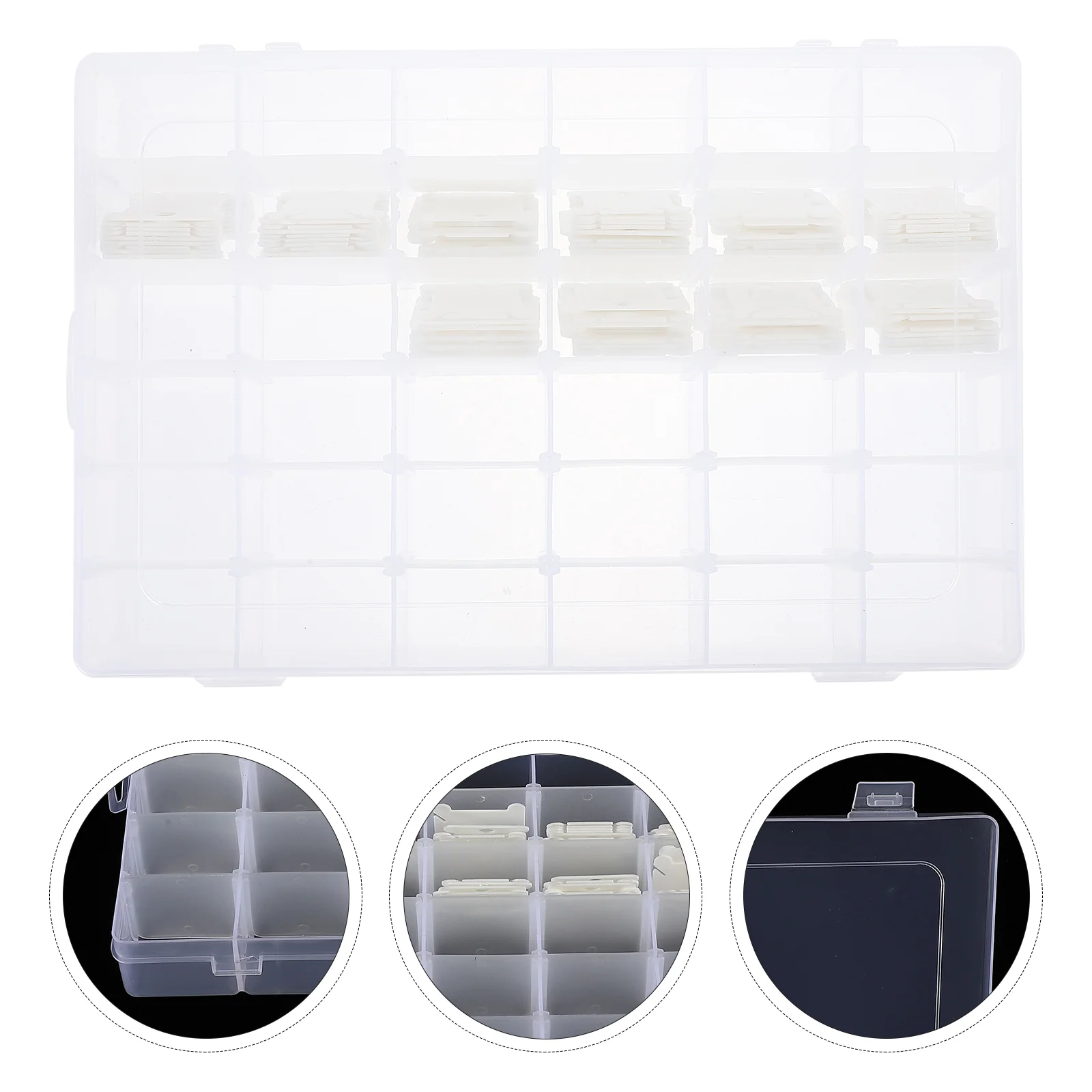 

1 Set of Thread Box Diy Organizer Box Convenient Storage Box Bobbin Winder for Craft with Sticker