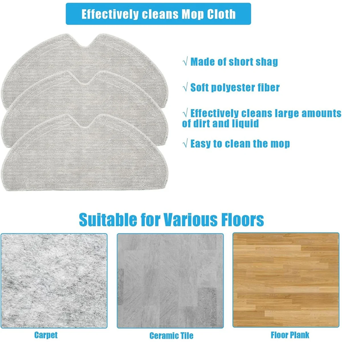 Набор аксессуаров для швабры робота-пылесоса Dreame Mova S10 Plus запасные части из