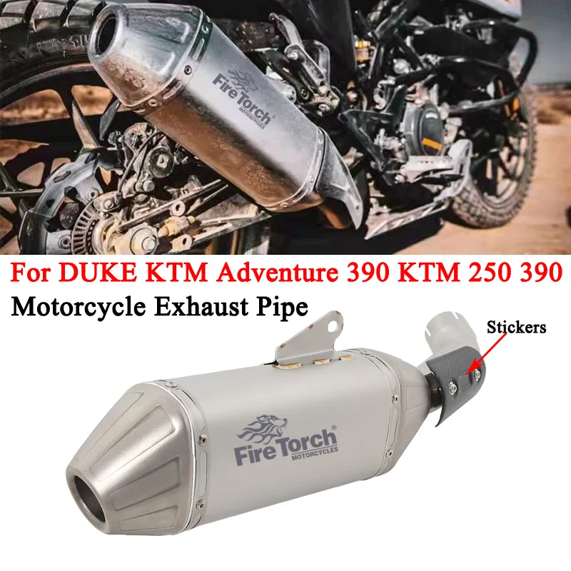 

For DUKE KTM Adventure 390 250 KTM250 KTM390 Motorcycle Exhaust System Escape Modified Middle Link Pipe With Moto Muffler