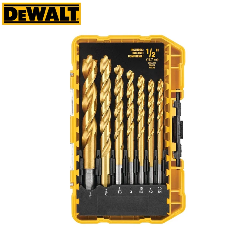 Набор титановых фрез DEWALT DW1361 пилотная точка высокопрочная электродрель