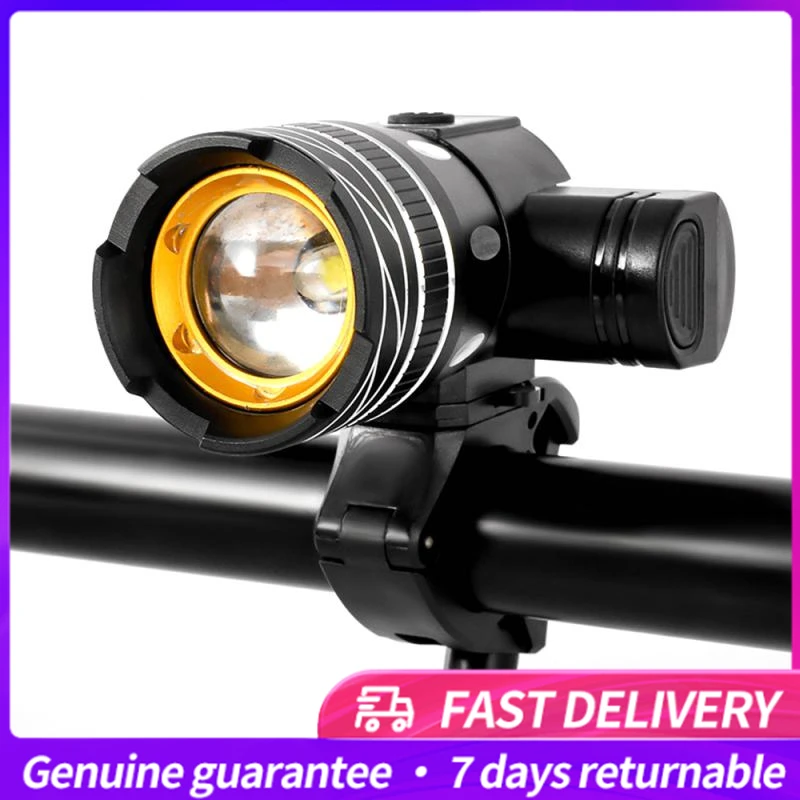

2400mAh Bicycle Lighting Luz Delantera Bicicleta USB Rechargeable Lamps Zoom Taillights Cycling Headlight Bicycle Accessories