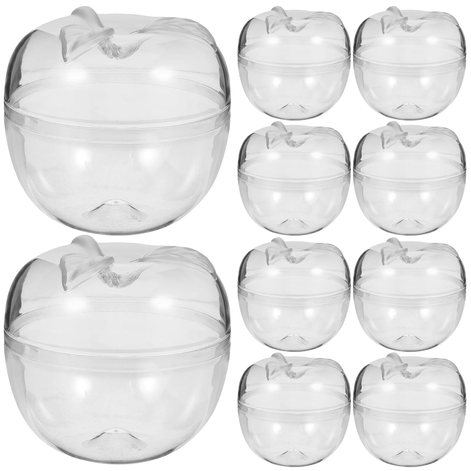 

10 Pcs Gift Wedding Cake Decorations Plastic -shaped Jewelry Candy Container