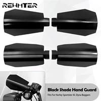 2xmotorcycle gloss black handguard protector cover shade hand guard for harley sportster xl 883 1200 dyna fxdb fxdl fxrs baggers