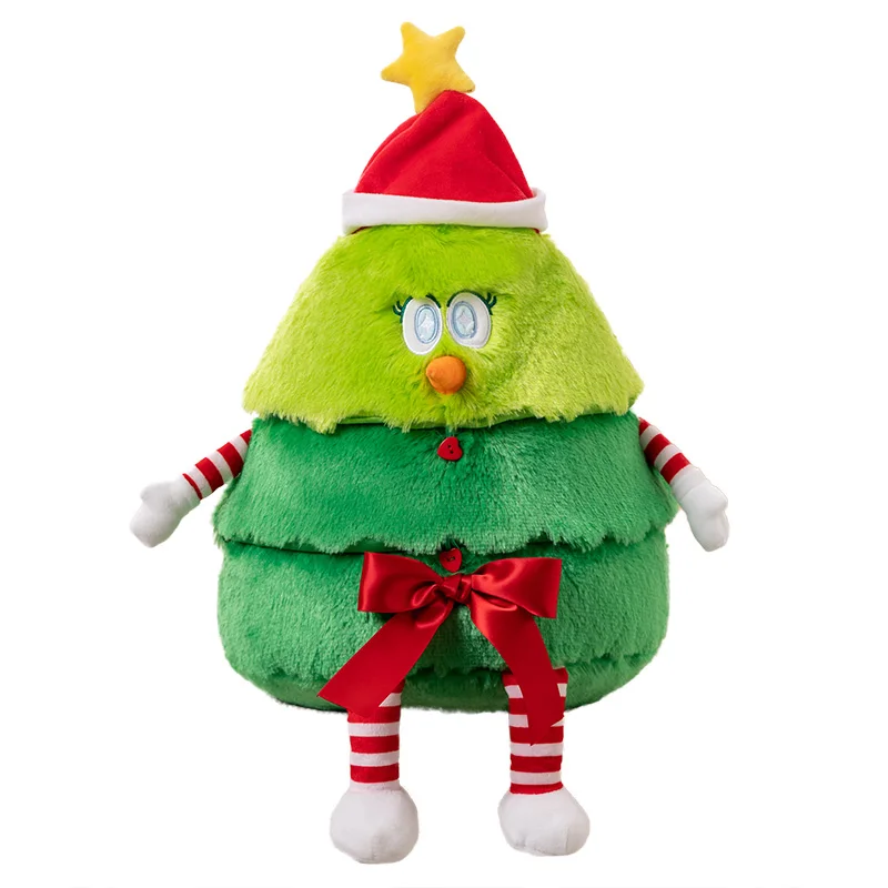 

1pc 45CM Cute Christmas Tree Peluche Toys Lovely Home Xmas Party Decor Stuffed Soft Plant Pillow Kids Holiday Celebration Dolls