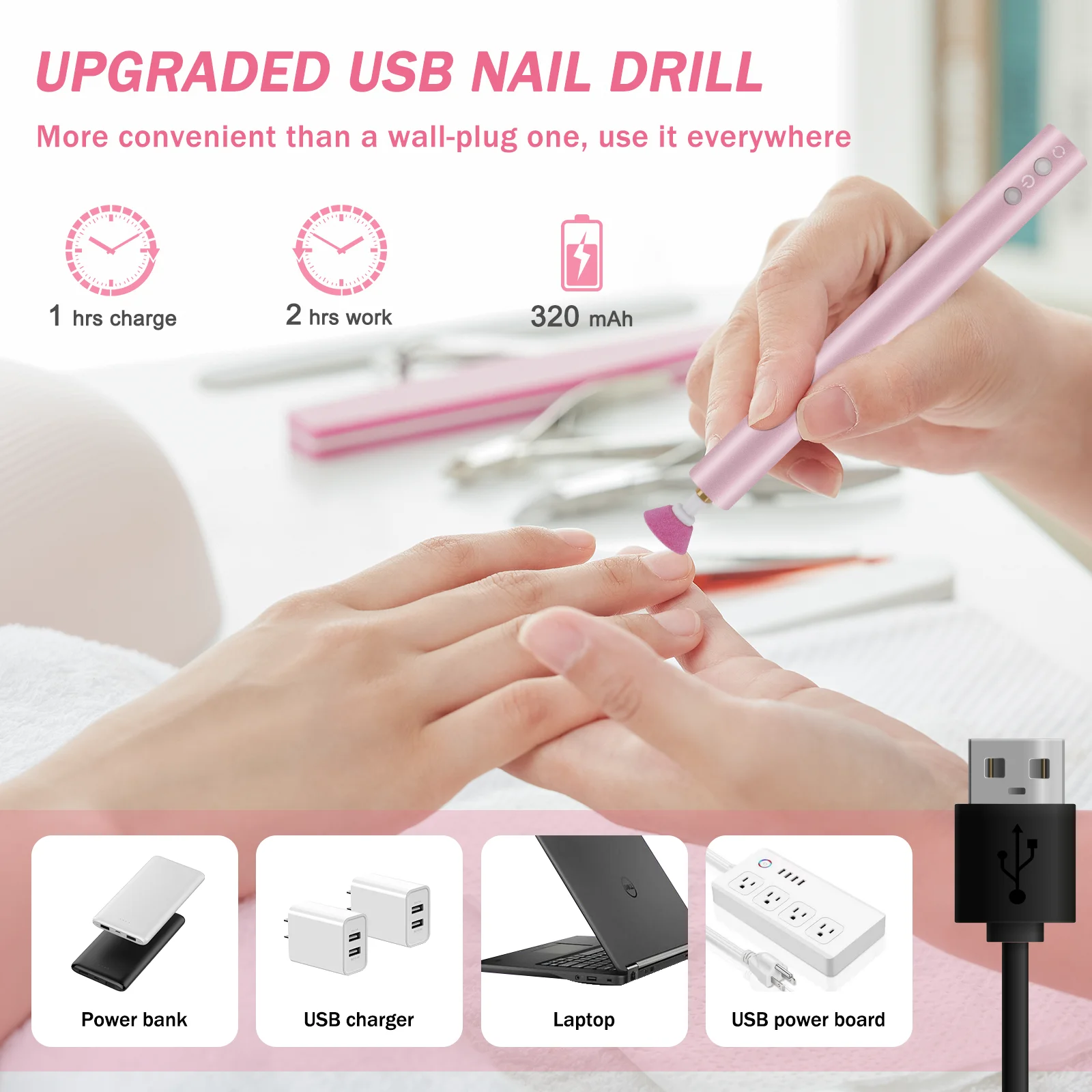 15000 об./мин Профессиональный сверлильный станок для ногтей Электрический