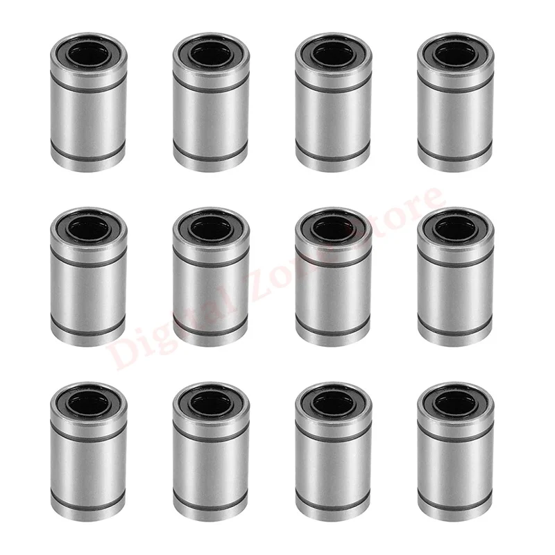 

12Pcs LM8UU Linear Ball Bearings Bushing 8x15x24mm, 8mm Bore Dia, 15mm OD, 24mm Length for 3D Printer 8mm Rod