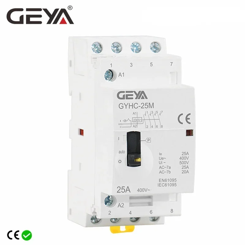 

GEYA GYHC Модульный контактор 25A 4NO/2NO2NC 220V/230V