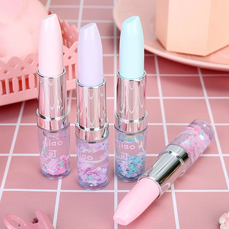 

Creative Lipstick Neutral Pens Stationery for Students Cute Super Cute Girl Heart Quicksand Pen Water-Based Pencil case pens
