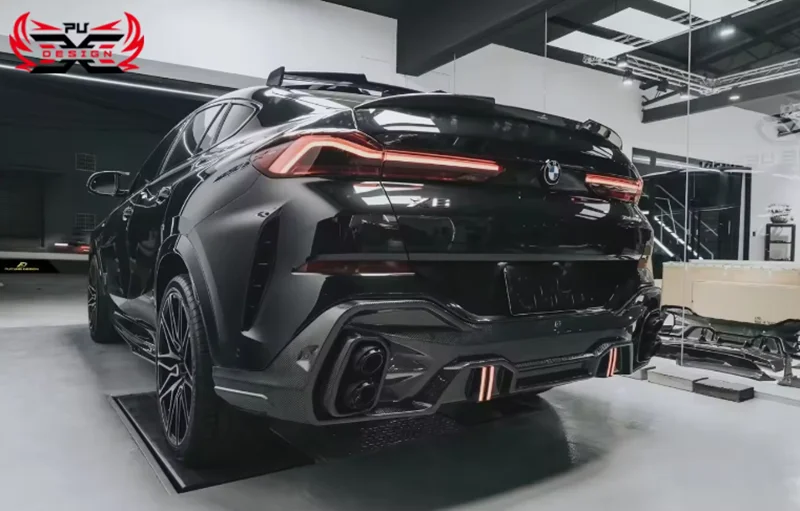 FD стиль углеродное волокно задний диффузор сплиттер бампер для BMW X6 G06 lci Корпус