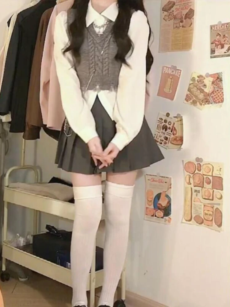 Комплекты для девочек женские рубашки в консервативном стиле базовые милые