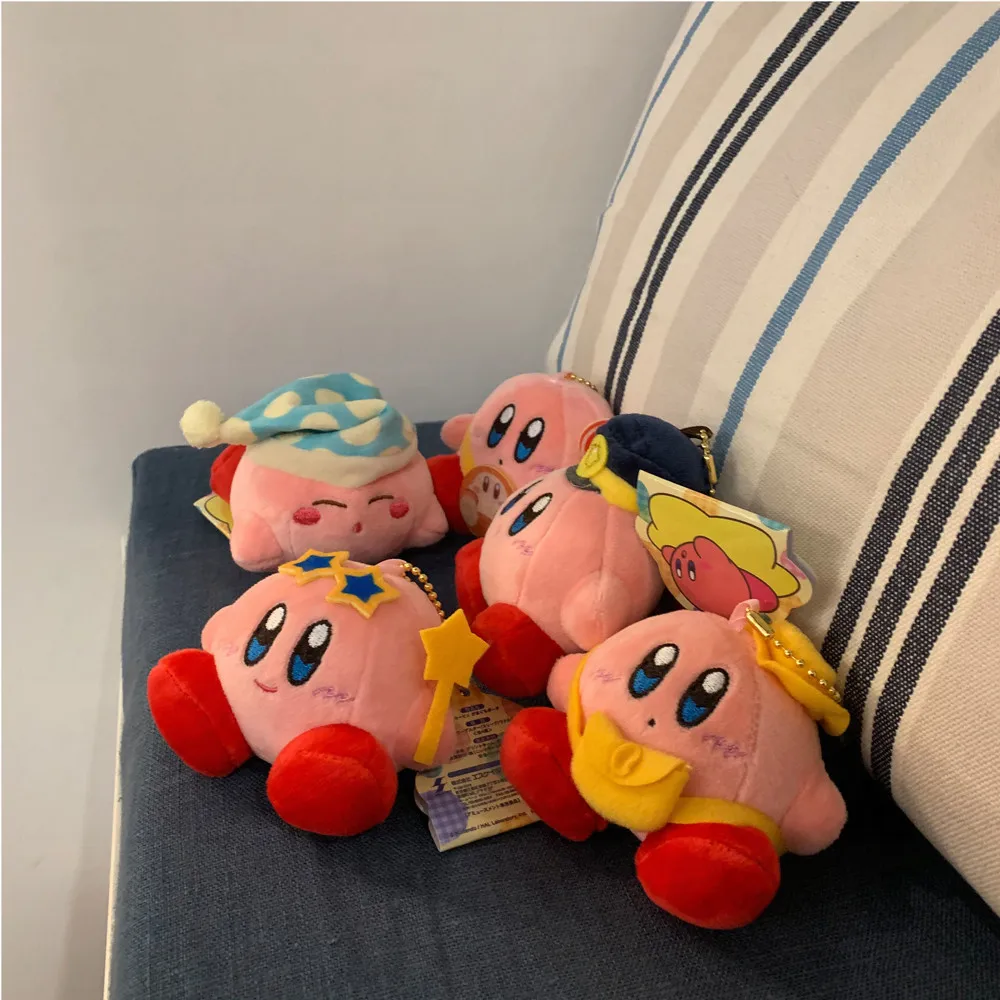

Kawaii Star Kirby Anime Plush Doll Pendant Children Schoolbag Key Chains Sweet Star Doll Home Decoration Birthday Gift for Girls