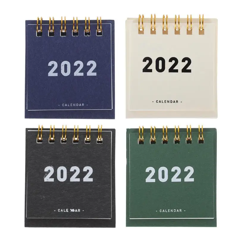 

4Pcs Mini Desk 2022 Calendar Regular Simple Basic Decor Portable Calendars