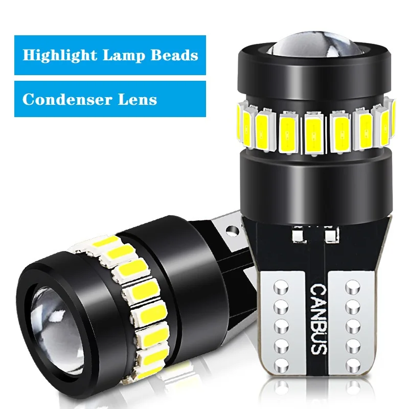 2 шт., супербелые Светодиодные Автомобильные лампы T10 W5W 18SMD