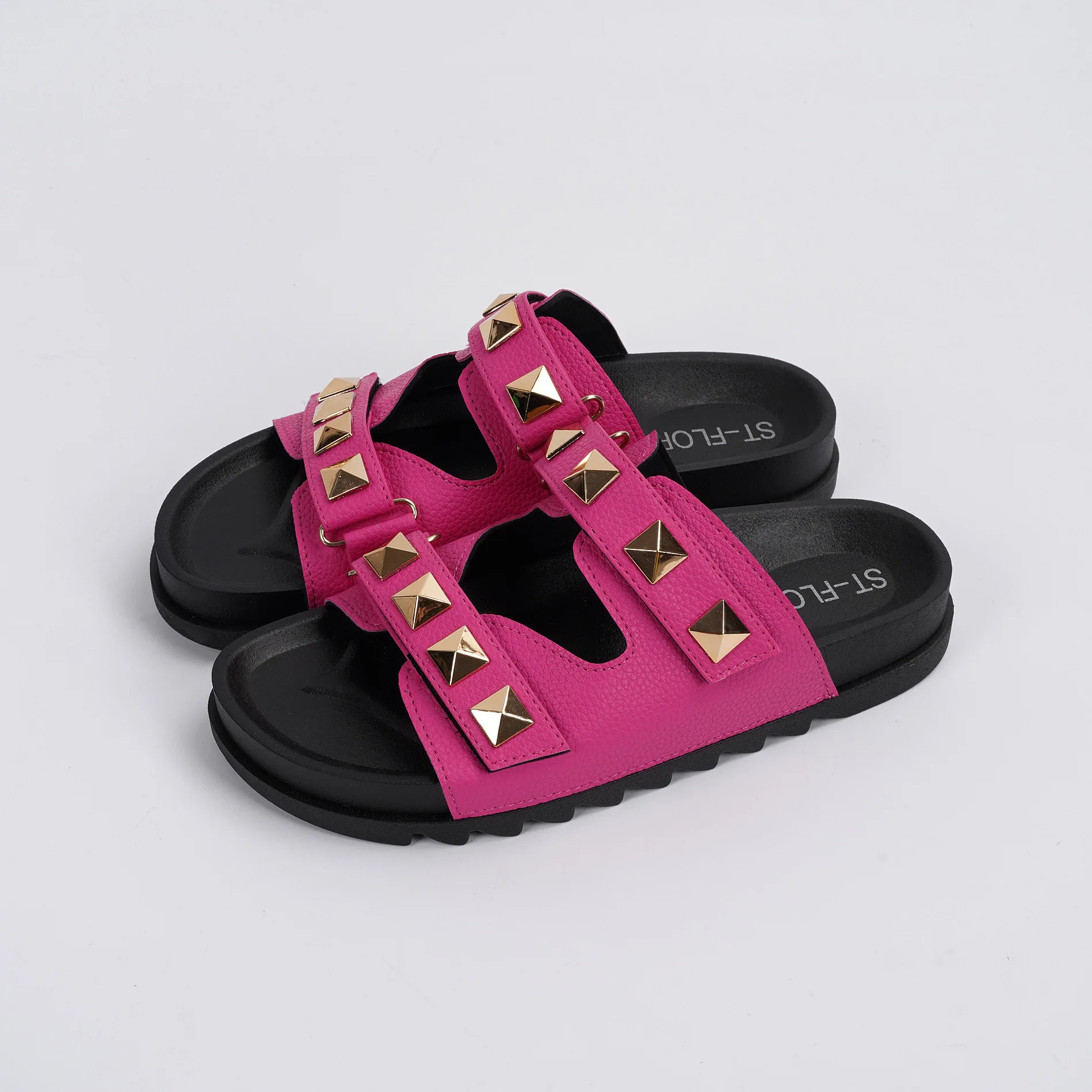 Slippers Women Thick Soled Anti-skid Women's Summer Shoes Flat Soled Double Button Flip-flops Outdoor Beach Shoes 2023