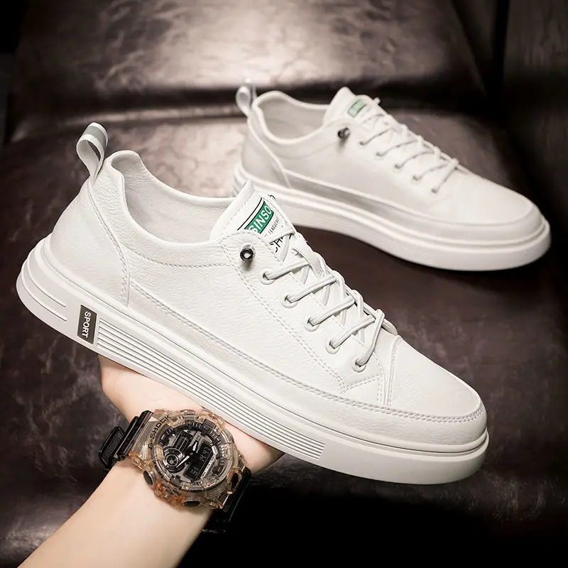2023 White Sneakers Men Casual All-match Lightweight Board Shoes Trend Student Sports Shoes Comfortable Athletic Footwear Male