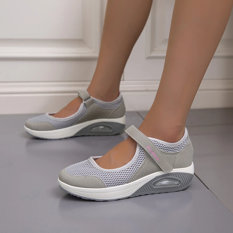 2022 Casual Shoes Women's Summer Mesh Breathable Flat Shoes Ladies Comfort Light Sneaker Women Large Size 35~43