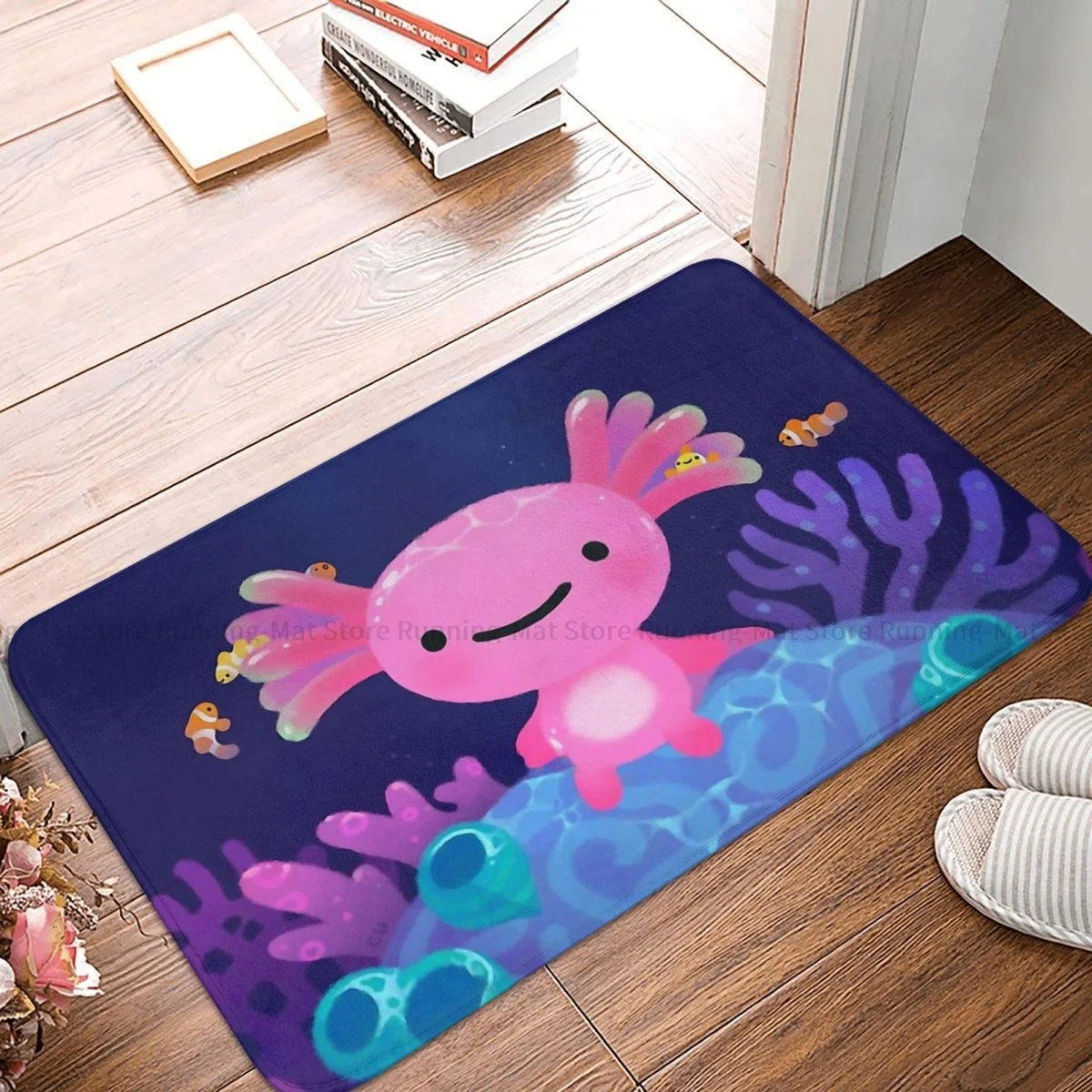 

Axolotl, нескользящий коврик для влюбленных, ходячих рыбок, Коралловый коврик для гостиной, кухни, Молитвенный Ковер, украшение для детской комнаты