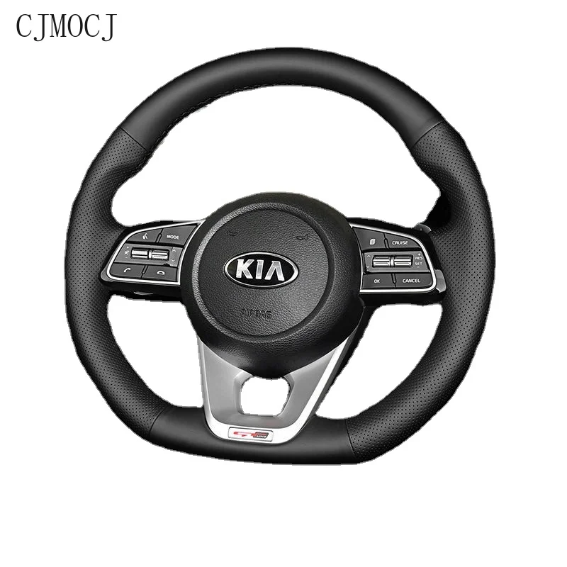 

Fit for Kia K5 K4 Sportage R KX5 KX3 K3 High-Quality Custom Hand-Stitched Leather Steering Wheel Cover Interior Car Accessories