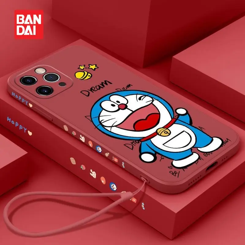 

Bandai Doraemon Phone Case for iPhone 13 13Pro 12 12Pro 11 Pro X XS Max XR 7 8 Plus Kawaii Cartoon Anime Back Covers Soft Fundas