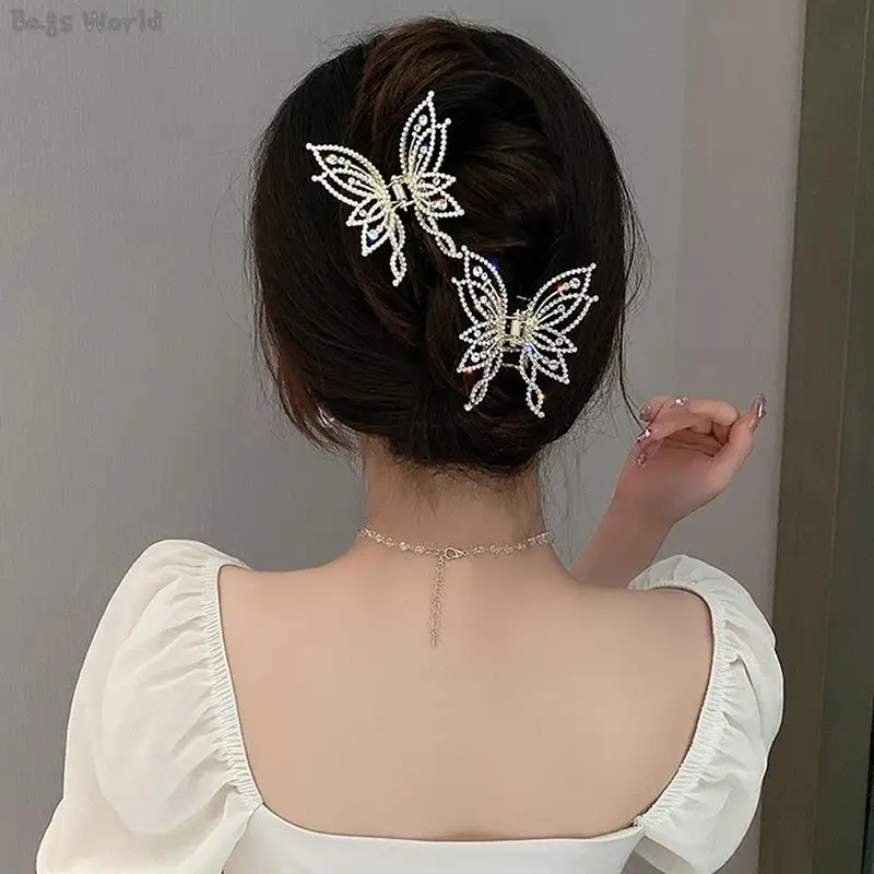 

1pc Fashion Metal Hair Claw Butterfly Hair Clips For Women Girl Elegant Ponytail Claw Clip Vintage Hairpin Hair Accessories