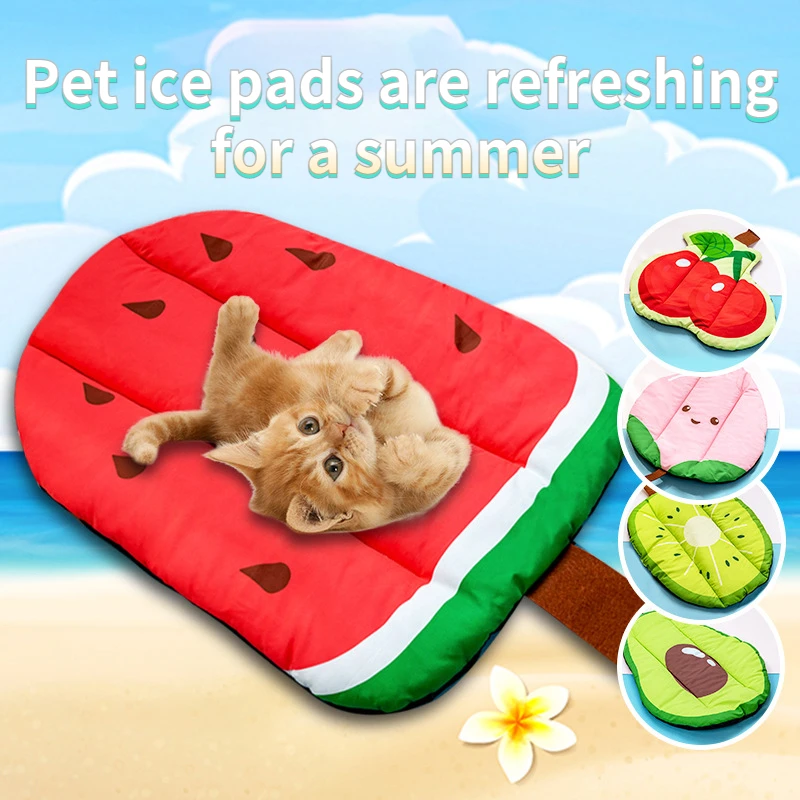 

Охлаждающие подкладки для льда для домашних животных, летняя кровать для кошек, ковер для домашних животных, кровати для собак, Оксфордский ...