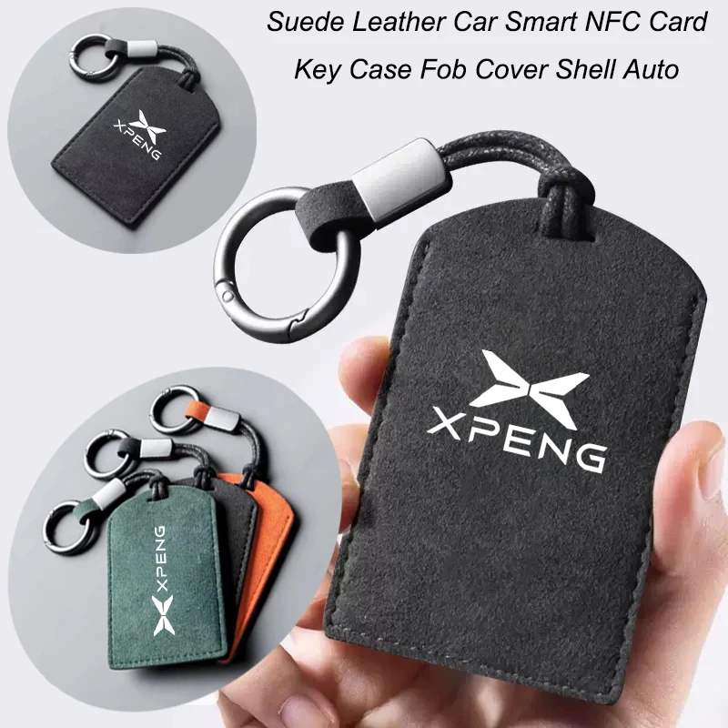 Фото Чехол для ключей XPENG Xiaopeng P7 P7i G3 G6 G9 N5 P5 из замши и кожи, защитный держатель для NFC-карты, брелок №2