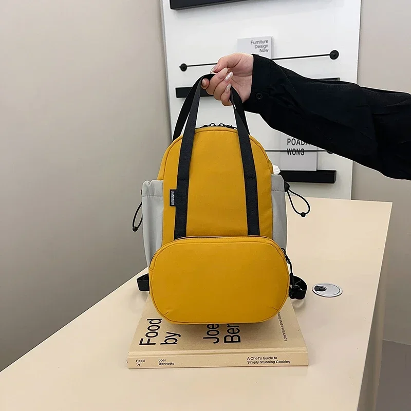 Новый холщовый Молодежный женский школьный рюкзак на молнии модная компактная