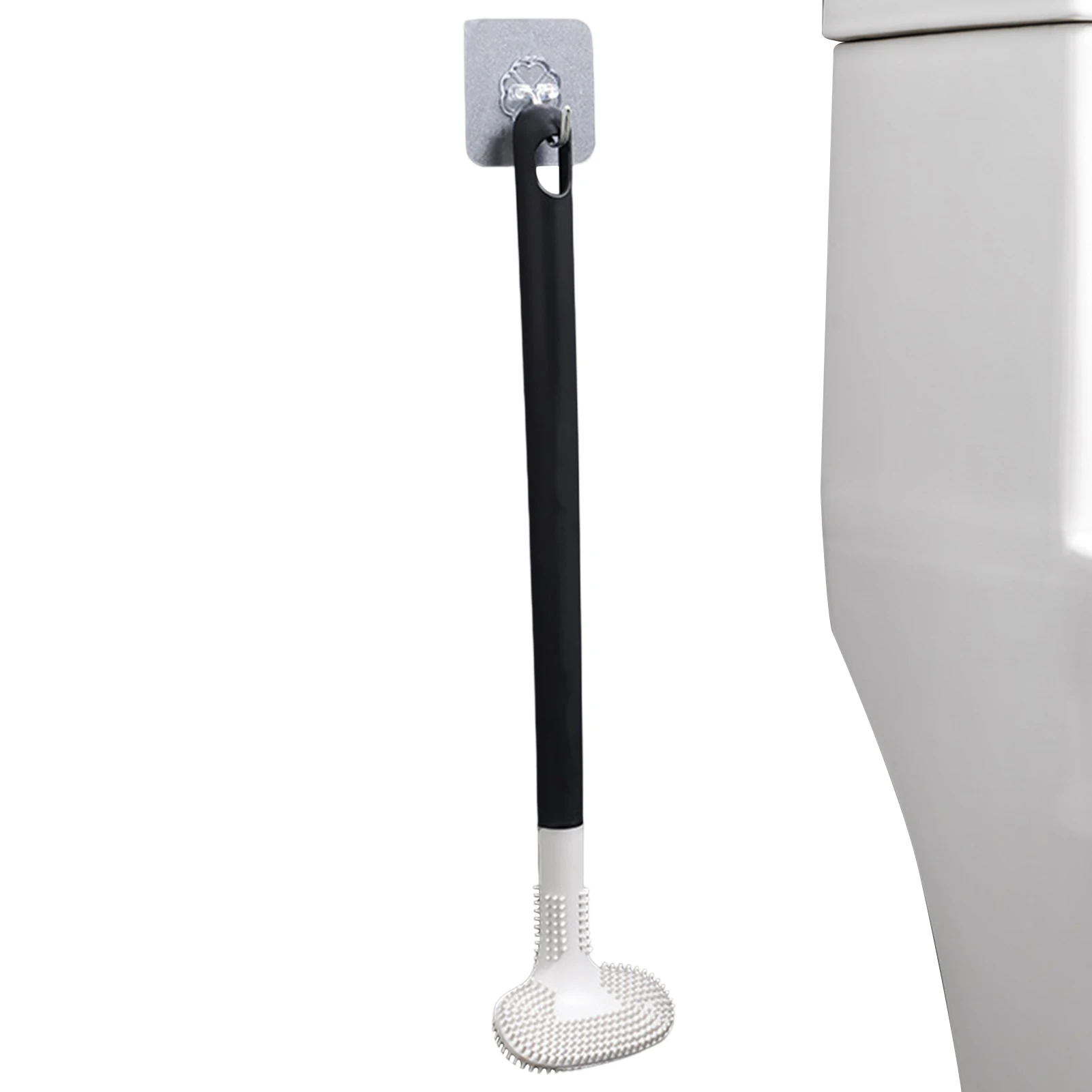 

Настенная щетка для унитаза с длинной ручкой, легкая в использовании щетка для чистки туалета с мягкой щетиной