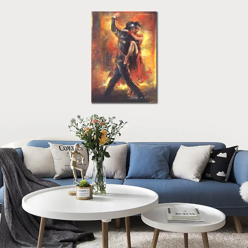 Art for Living Room Wall Tango Argentino Oil Paintings High Quality Hand Painted Canvas Picture | Painting &amp Calligraphy