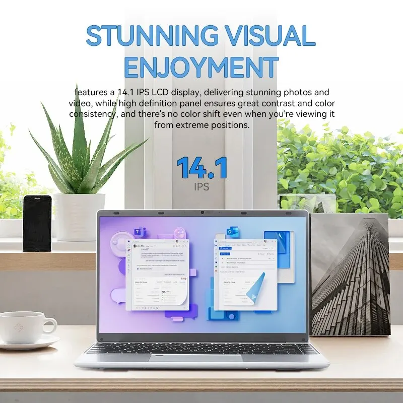 FIREBAT A14 Ноутбук Intel N5095 14 1 дюйма 16 ГБ LPDDR4 RAM 512 ТБ SSD Легкий бизнес-компьютер FHD
