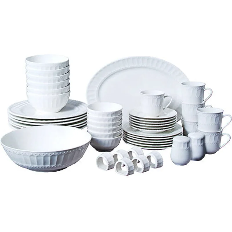 

Gibson Home Regalia 46-Piece Dinnerware and Serve ware Set, Service for 6
