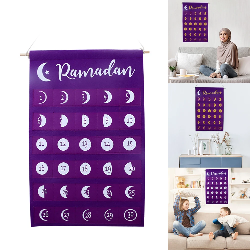 

Eid Mubarak Table Runner Ramadan Calendar Felt Family Dinner Party Decoration Cloth Ramadan Mubarak 2022 Table Runner