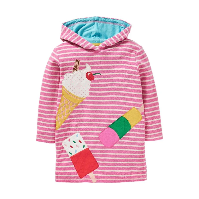 Платье-свитшот с капюшоном для девочек |