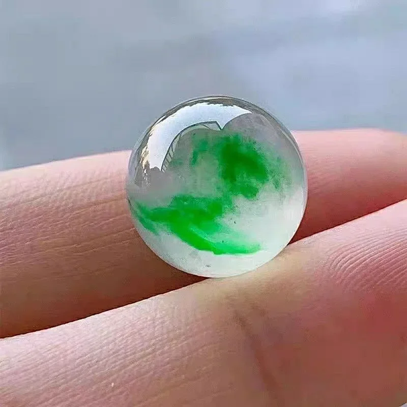 Натуральные лаос старая яма изумрудные ледяные хрустальные бусины зеленые