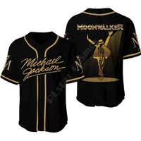 michael jackson moonwalker baseball jersey shirt baseball shirt 3d all over printed mens shirt casual shirts hip hop tops