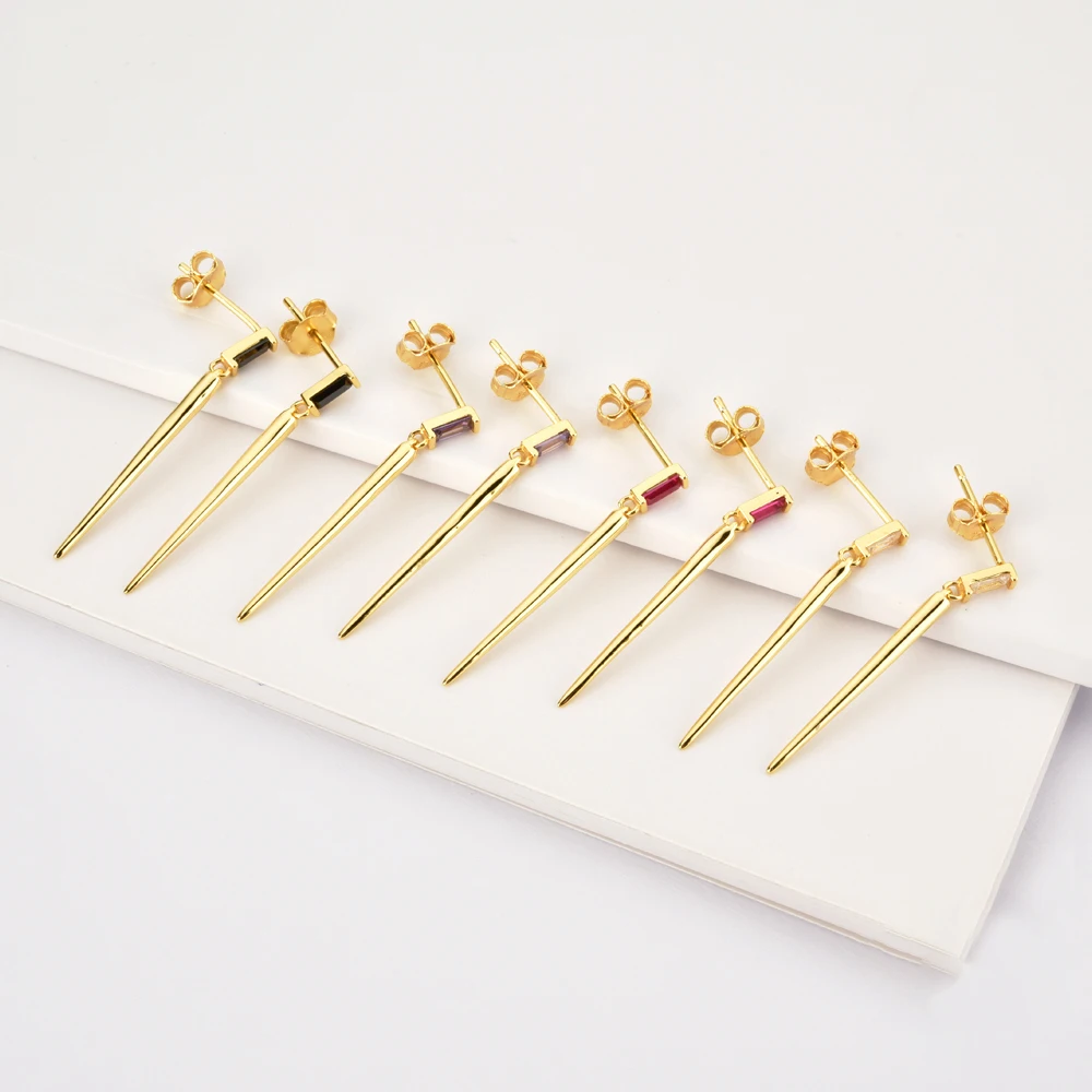 

S925 Silver Delicate Needle Pendant Simple Earrings Women's Fashion Jewelry Trend Ins Same Style Earrings Gifts