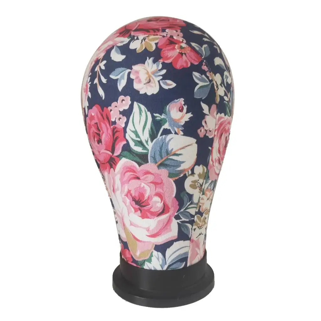 

1 шт., головка для парика из пробки и холста с пластиковым основанием и отверстием для крепления, 21-23 дюйма