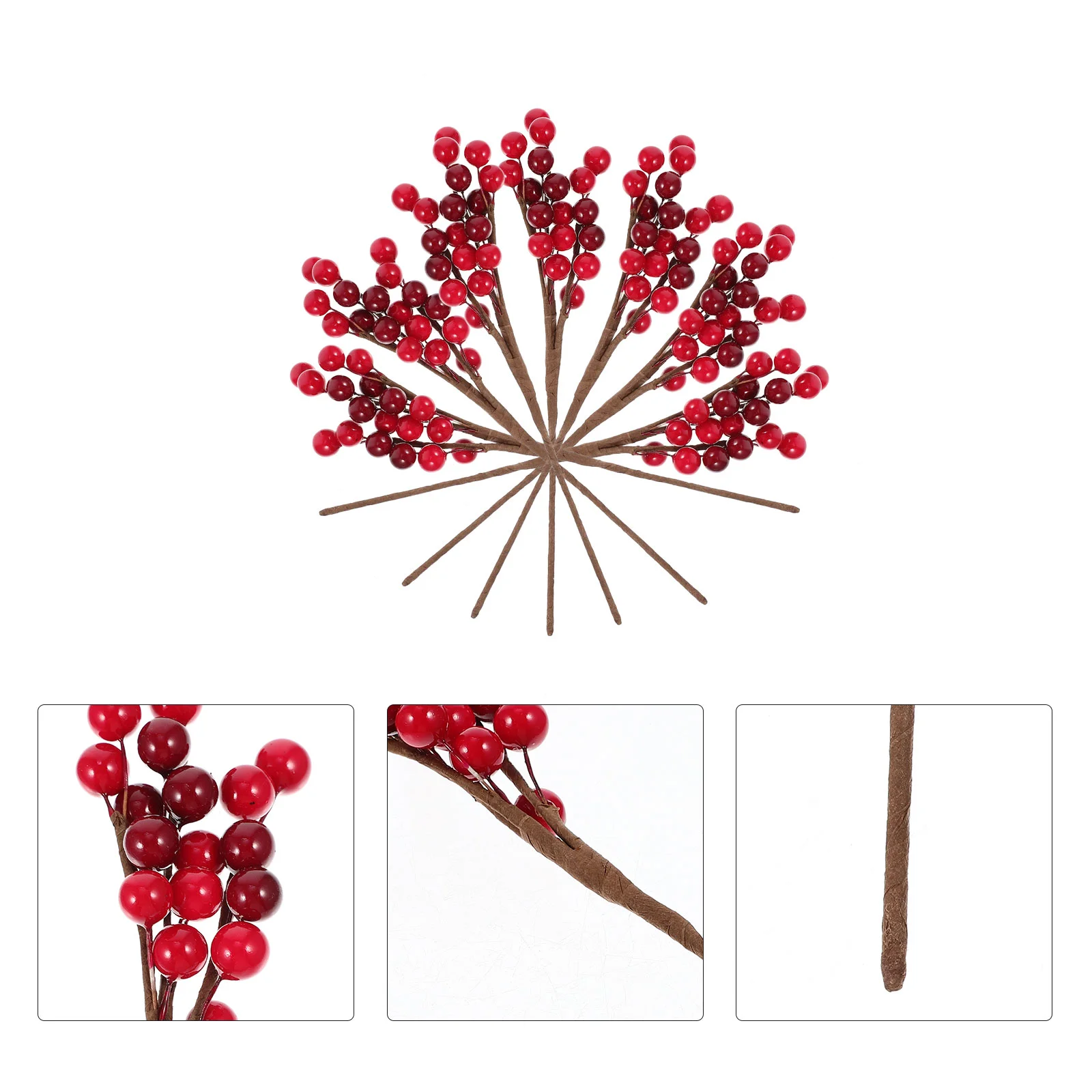 

Berry Fake Red Stems Artificial Branches Decorative Christmas Decoration Simulation