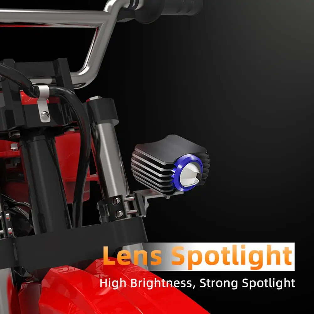 

Motorcycle LED Spotlight Car LED Headlight Tri-color Lens External Super Bright LED Spotlight