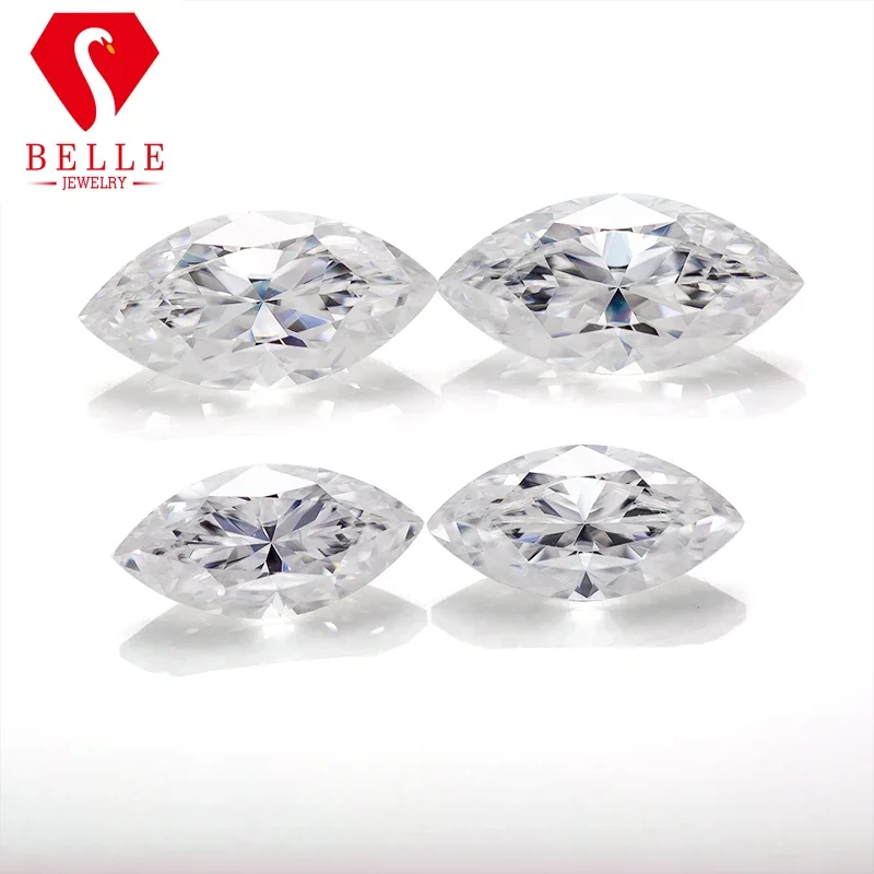 BELLE Лидер продаж блестящая огранка маркизы D цвет 0 5-5 карат муассанит VVS1 GRA