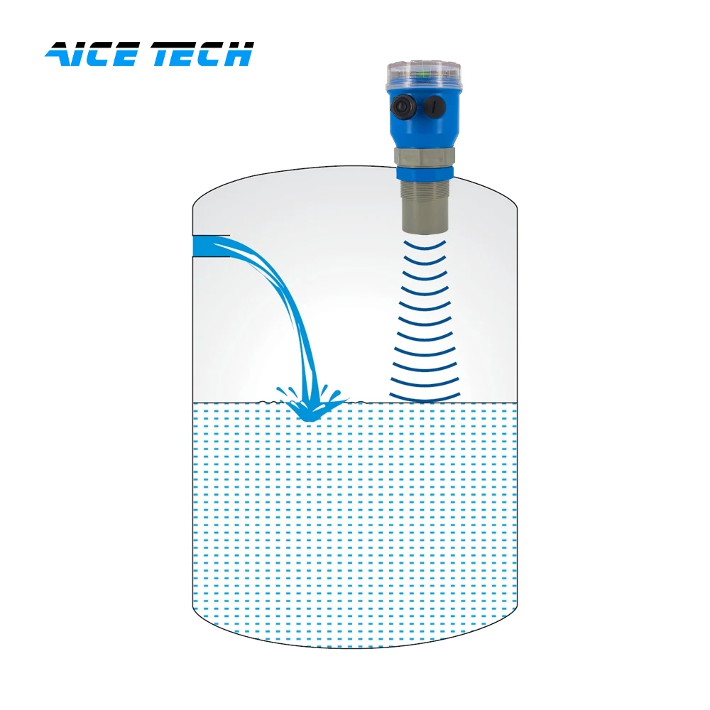 

90v to 260v AC DC Current 20 Meters IP68 0.3%FS Ultrasonic Level Sensor for Sewer Sewage Water Tank
