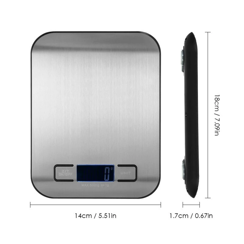 

Kitchen Scales Mini Pocket LCD Precision Electronic Stainless Steel Portable Weighing For Food Gold Jewelry Carat 10KG/500G/3kg