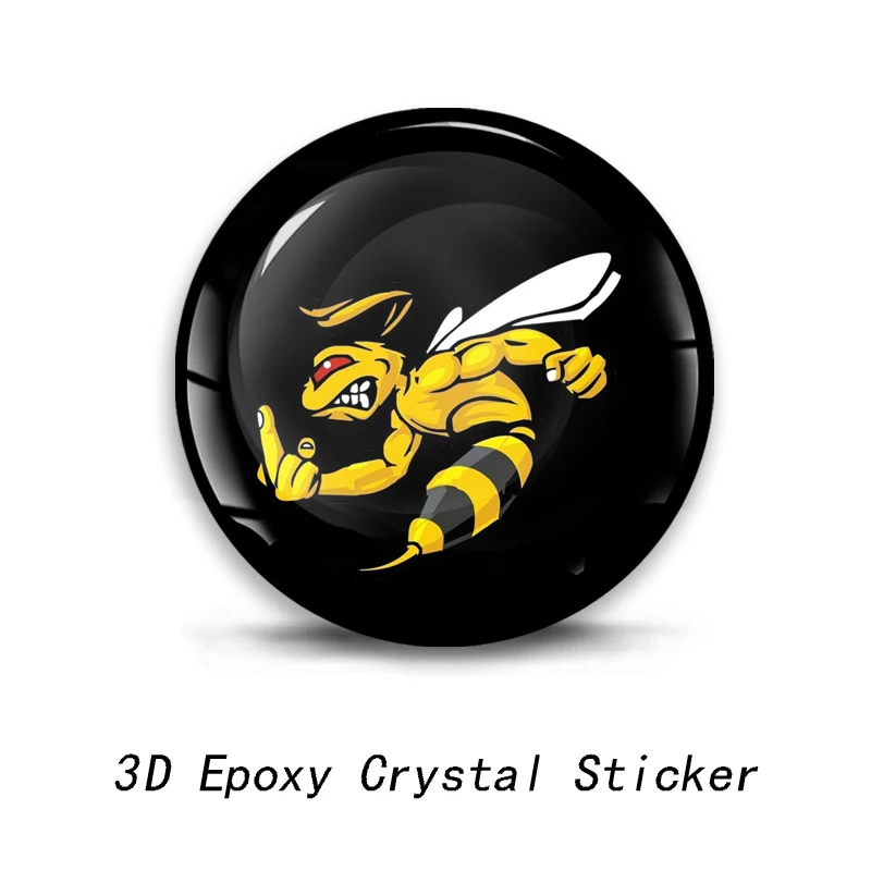 

3D стерео купол эпоксидная наклейка Invincible Hornet на автомобиль сноуборд пчела фитнес пчела ПВХ автомобильный бампер окно виниловая наклейка