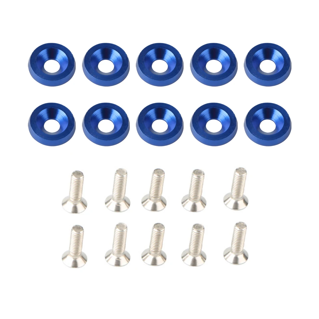 

10 шт./набор модификация автомобиля Передняя Задняя шайба наружные болты M6 винты универсальные автомобильные болты запасные части