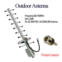 zqtmax 13db 9 unit yagi antenna for gsm cdma signal booster 800 850 900 mhz gsm cdma b20 band repeater 2g 4g signal amplifier